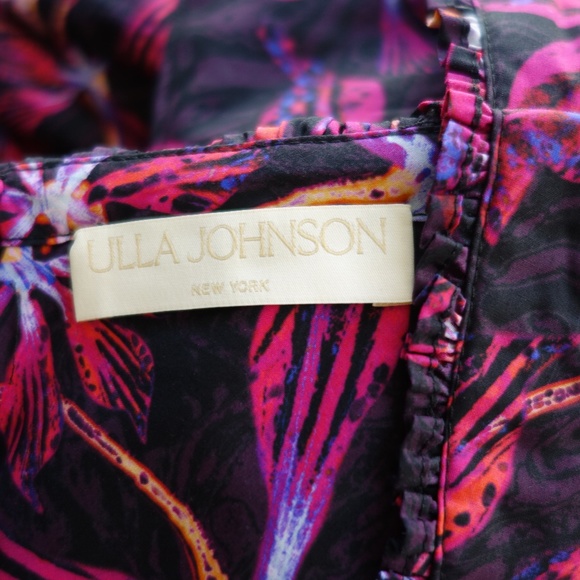 ULLA JOHNSON off the shoulder Caprice Midi Dress - Picture 11 of 12